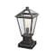 Z-Lite Talbot 1 Light Outdoor Pier Mounted Fixture, Oil Rubbed Bronze And Seedy 579PHMS-SQPM-ORB - alternate 3